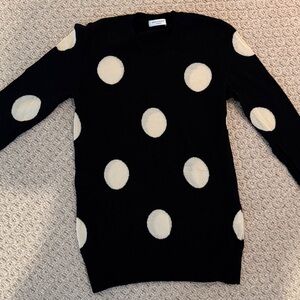 Equipment Black and white thin Dot Sweater
